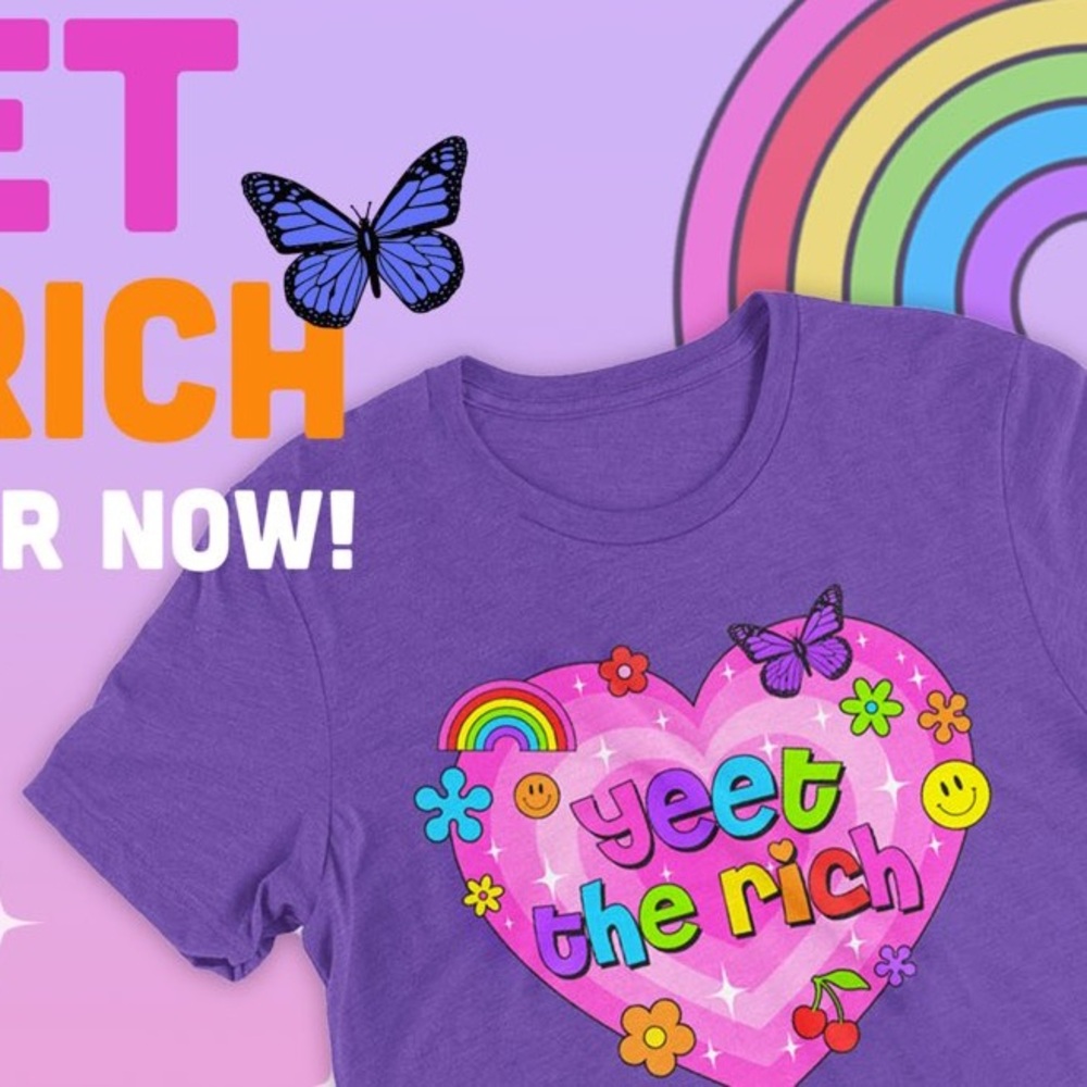 Smosh Merch Yeet the Rich Tee Shirt NWT